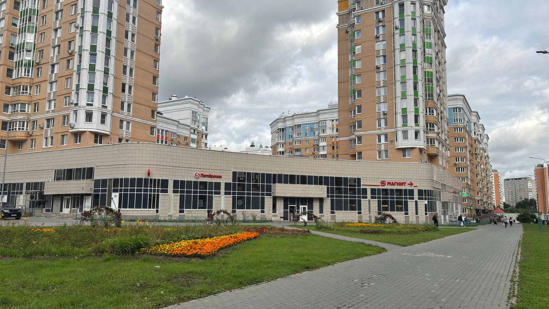 ЮАО Москва. ЖК Царицыно-1. Сетевые магазины рядом друг с другом.
